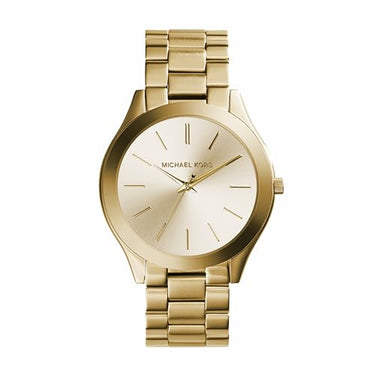 Michael Kors Runway Watch for Women, Quartz Movement with Stainless Steel, Ceramic or Leather Strap Schwarz und Goldton, 38 im Sale